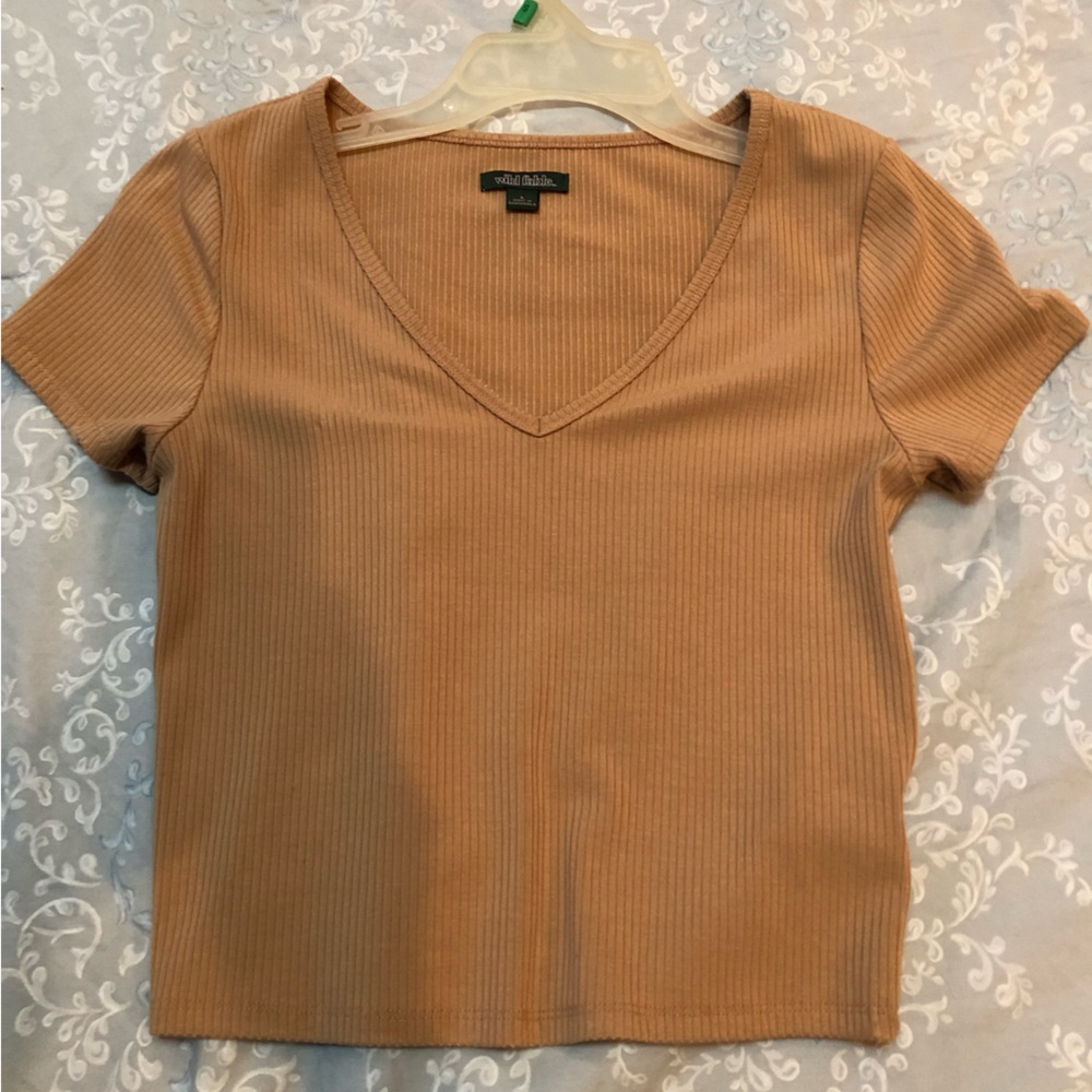 Wild Fable basic neutral color crop top NWOT SZ S